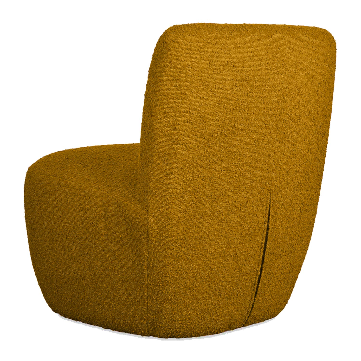 Fauteuil Eve tissu bouclette ocre - Baba Rug