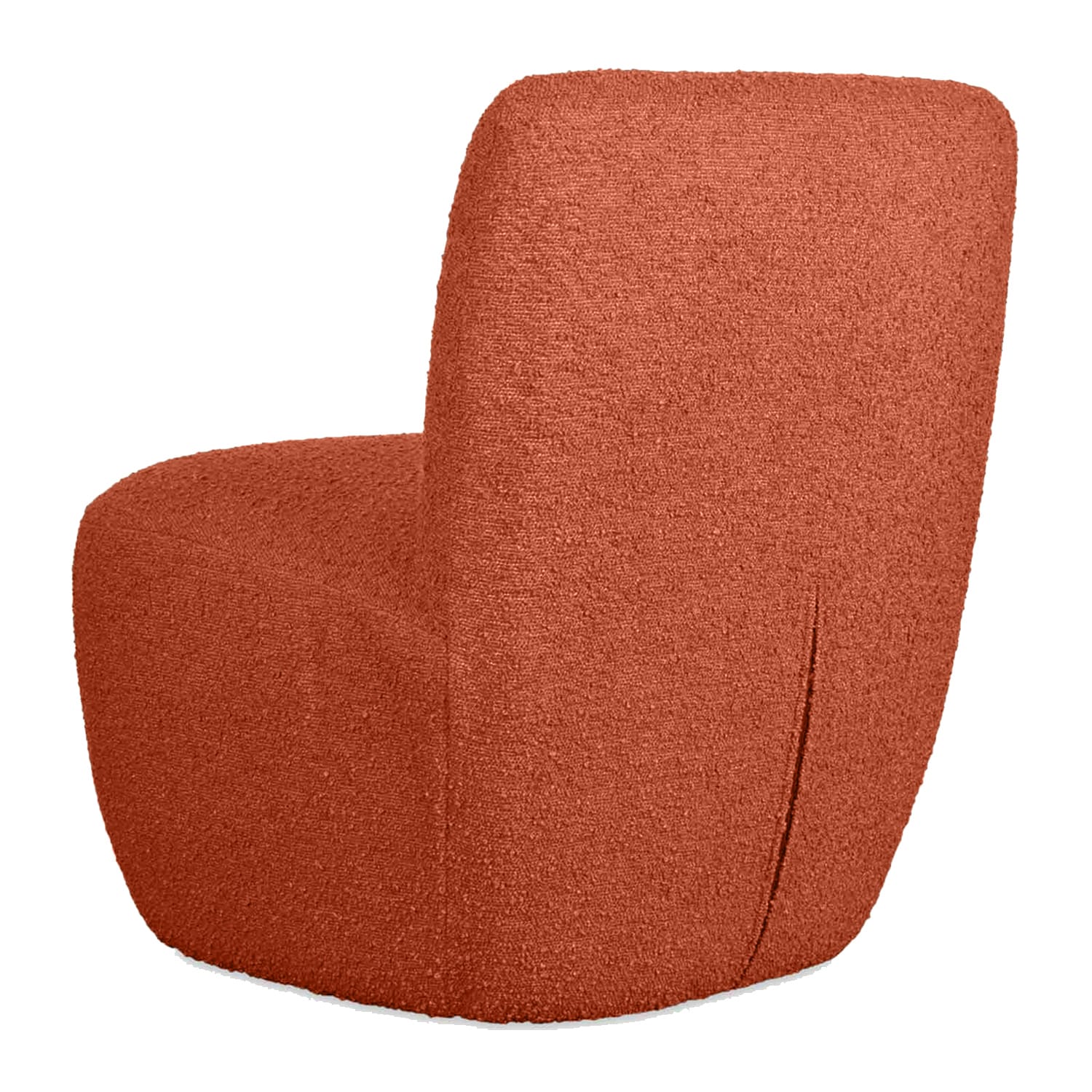 Fauteuil Eve tissu bouclette rouille