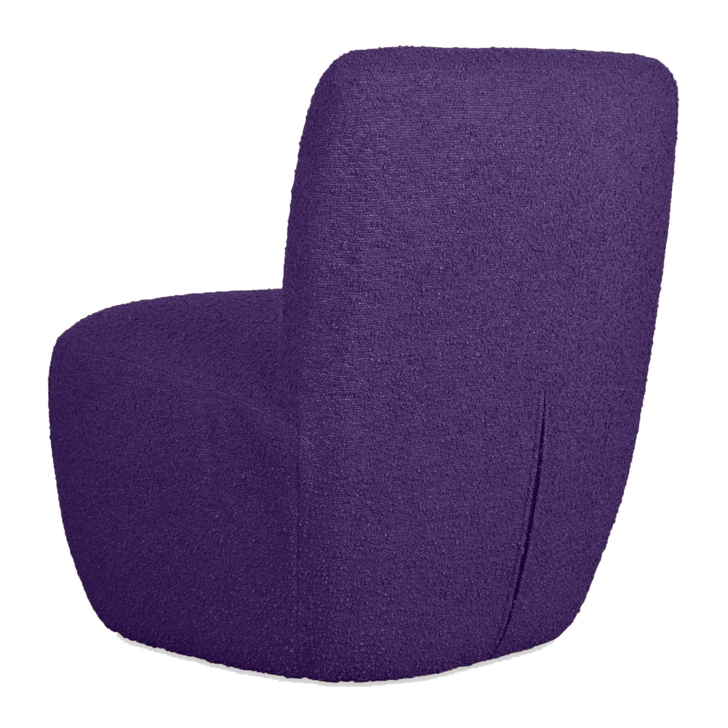 Fauteuil Eve tissu bouclette couleur violet - Baba Rug