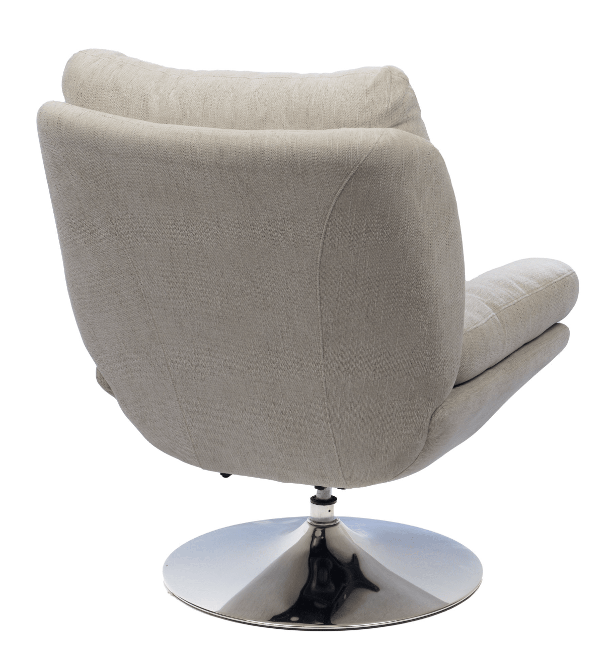 Fauteuil magnum beige chrome - Baba Rug
