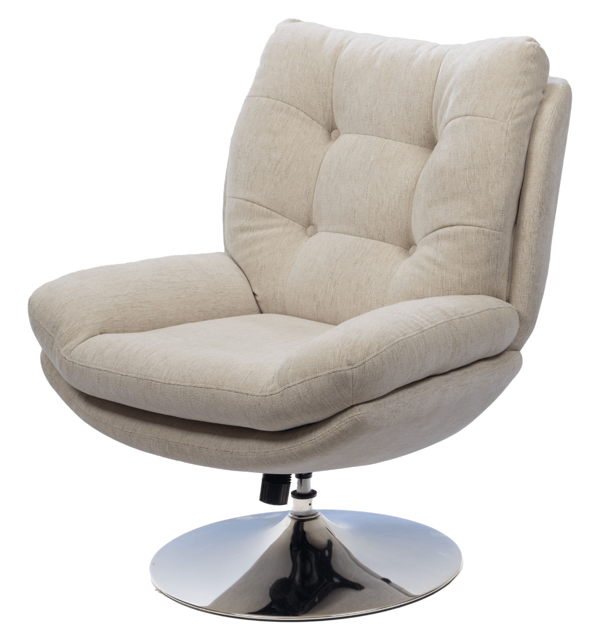 Fauteuil magnum beige chrome - Baba Rug