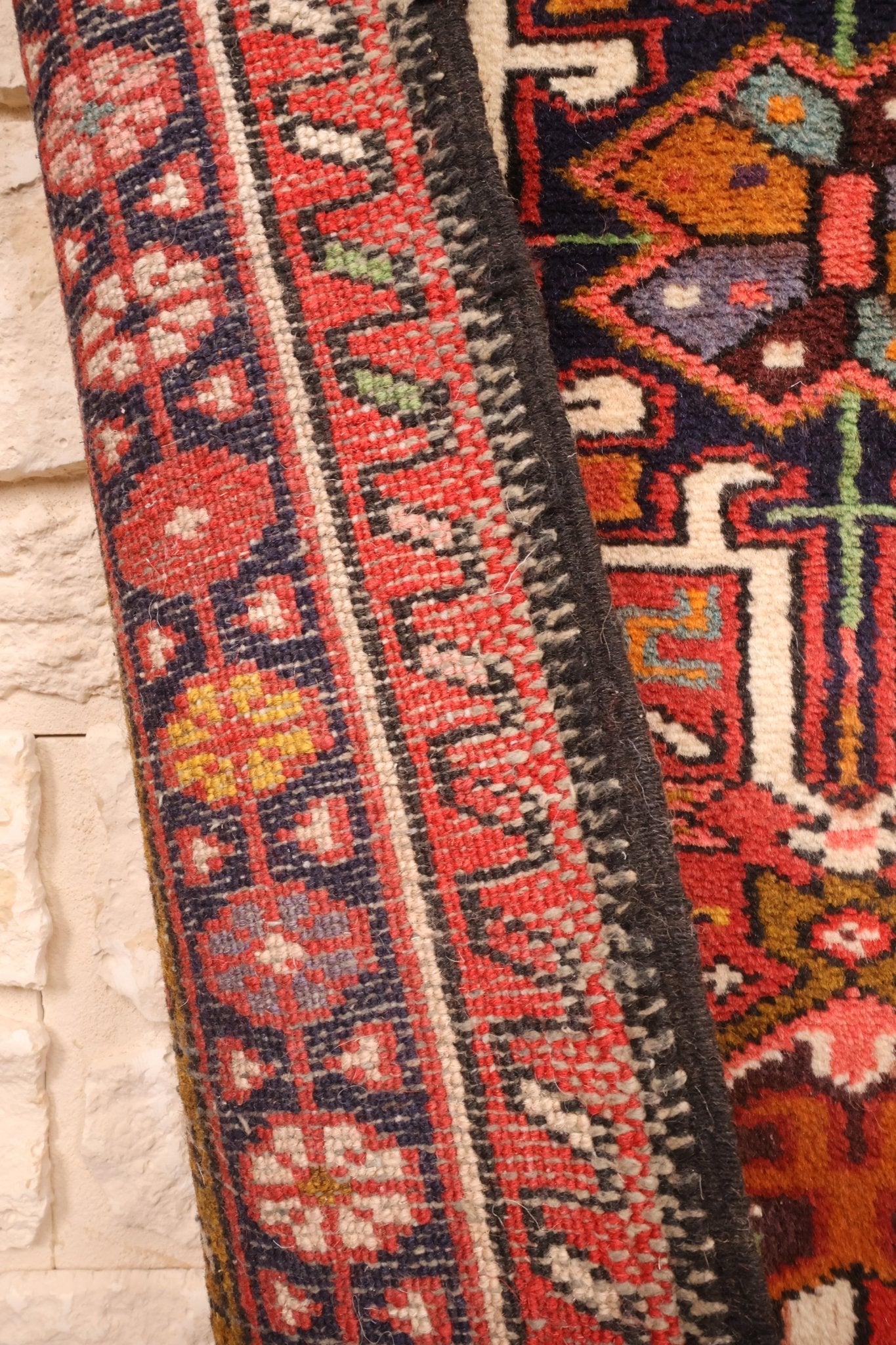 Tapis d'orient Garadagh 292 x 67 cm - Tapis de Couloir en laine vue dos