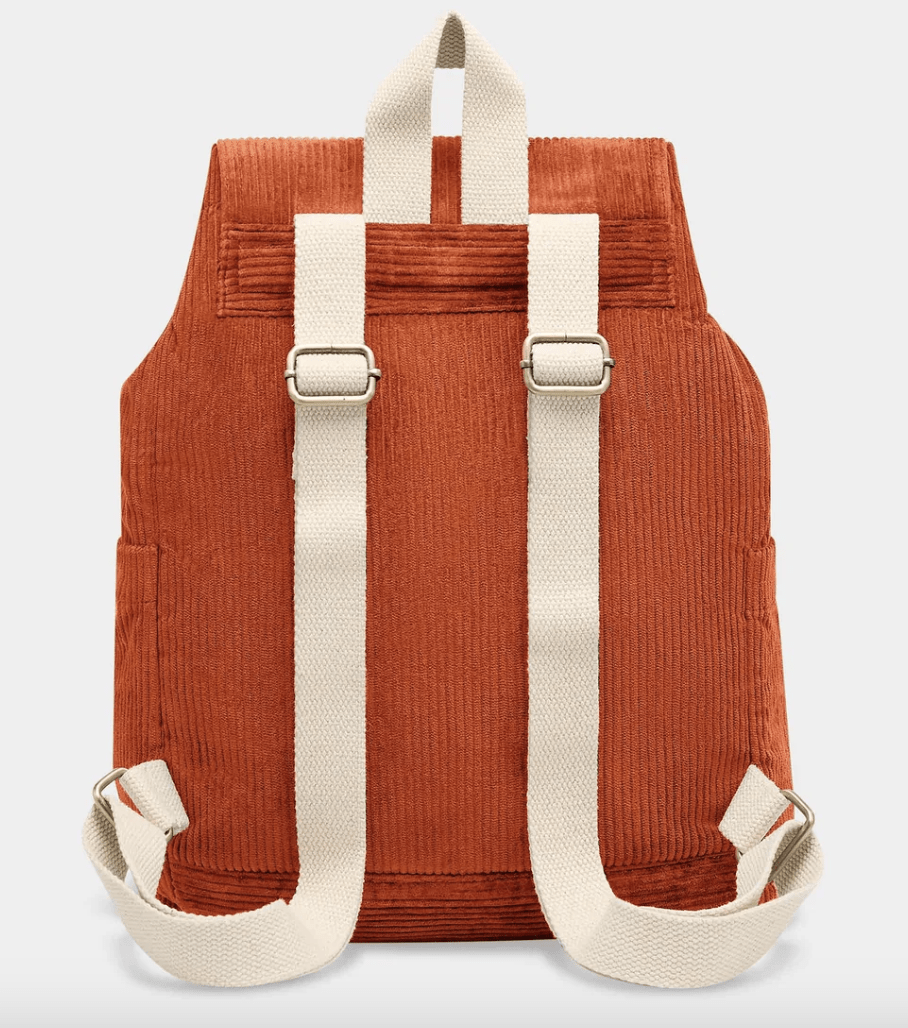 Détail toile épaisse en coton bio du sac à dos Eliot Hindbag