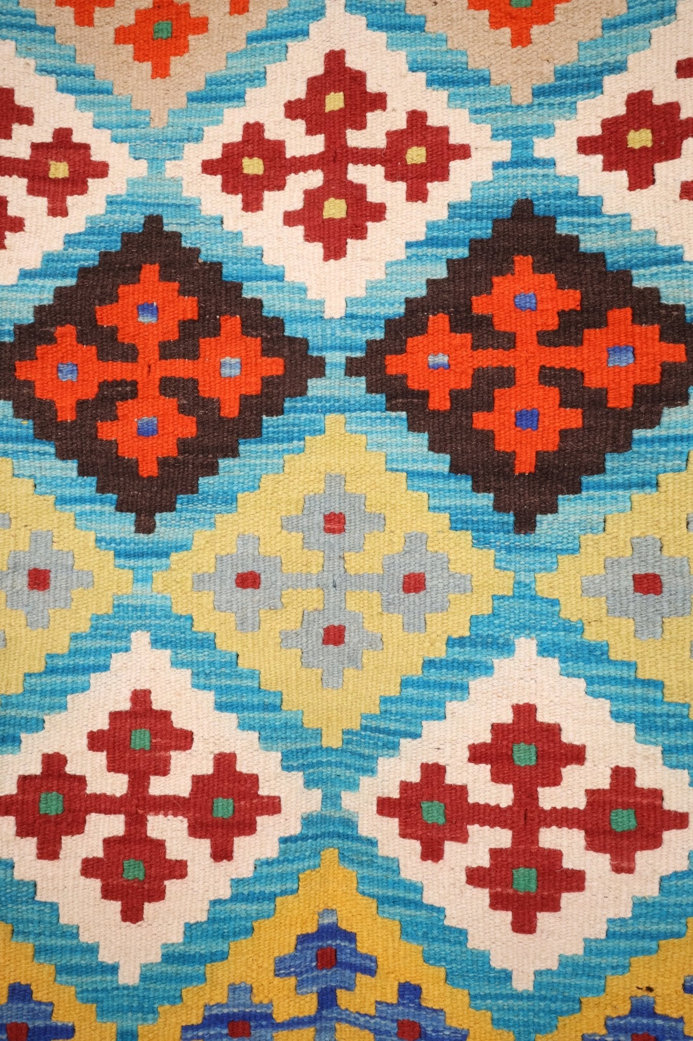 Tapis kilim fait main - Afghan- 180x125 cm - Laine - Baba Rug