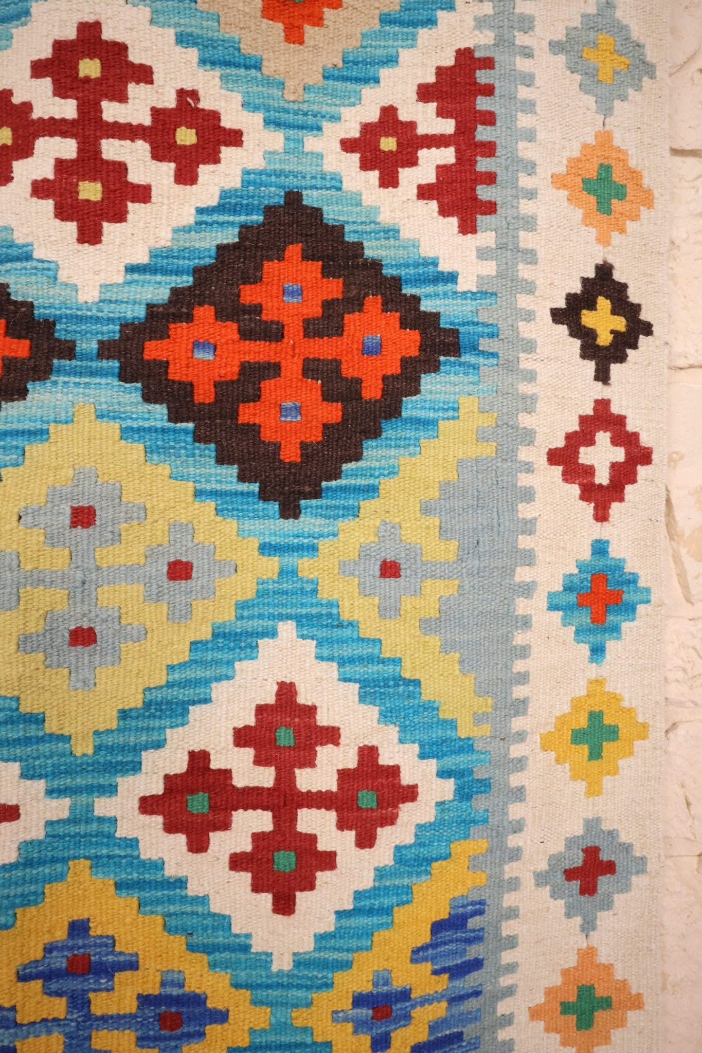 Tapis kilim fait main - Afghan- 180x125 cm - Laine - Baba Rug