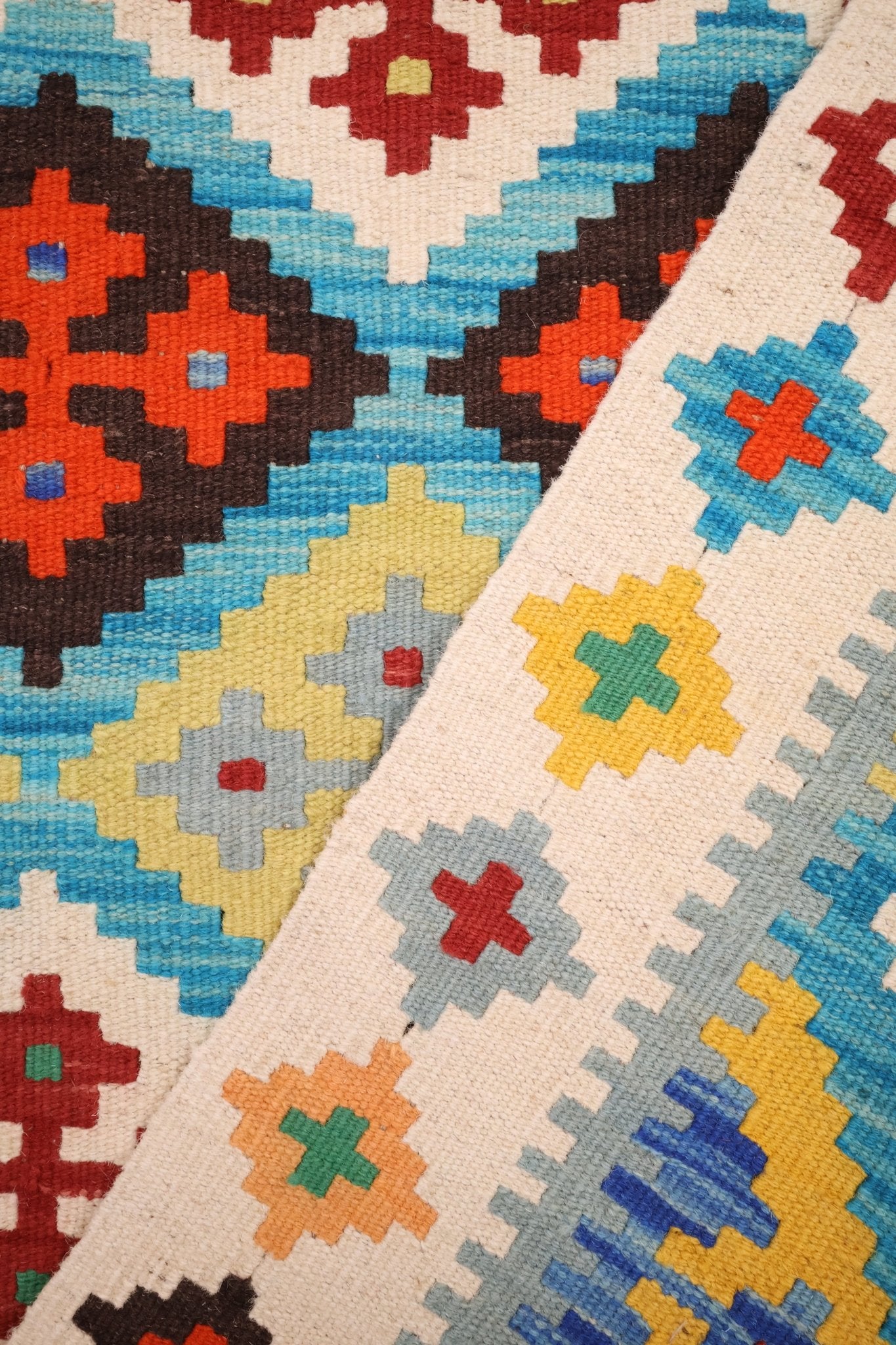 Tapis kilim fait main - Afghan- 180x125 cm - Laine - Baba Rug