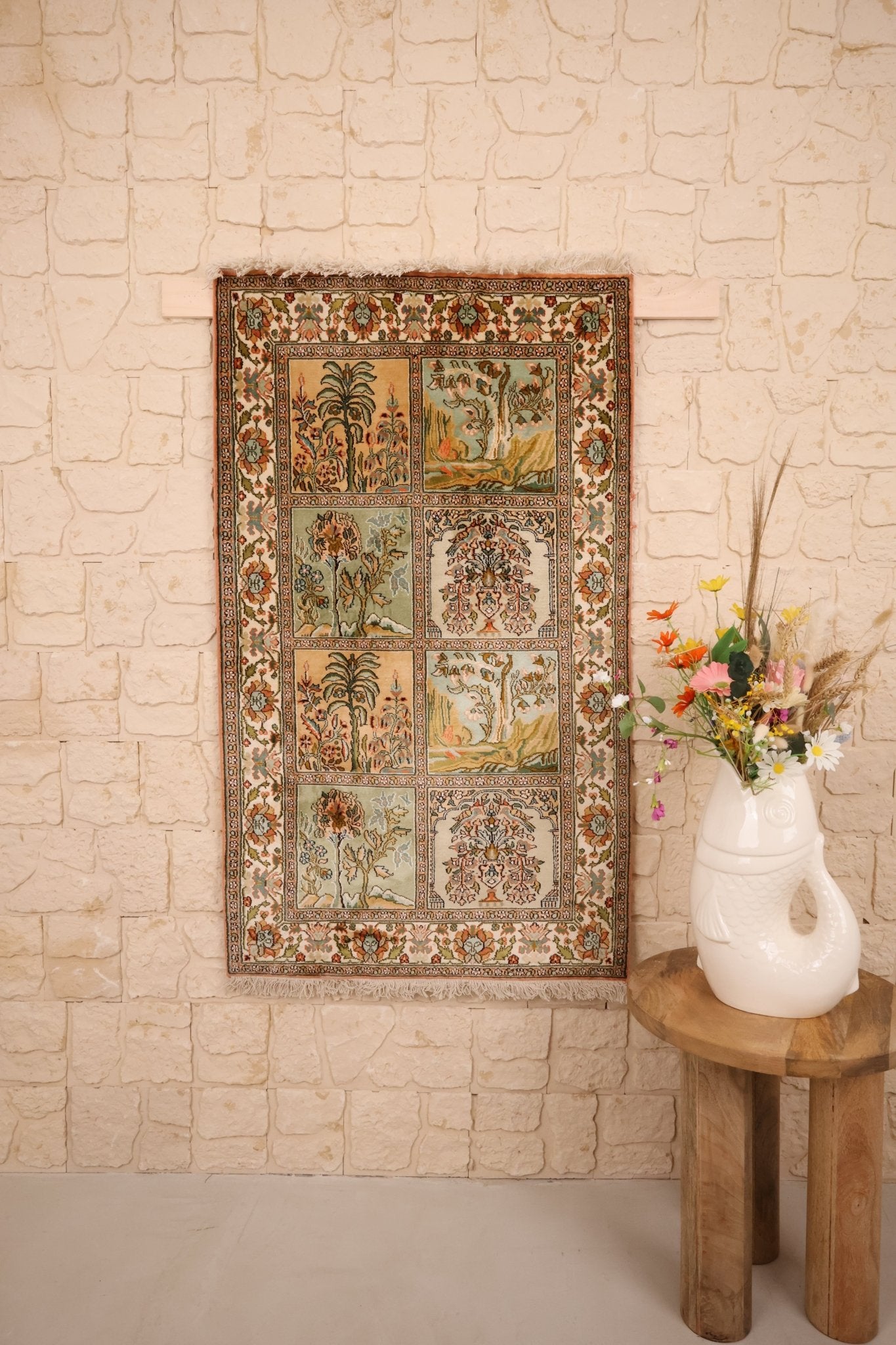 Tapis cachemire soie