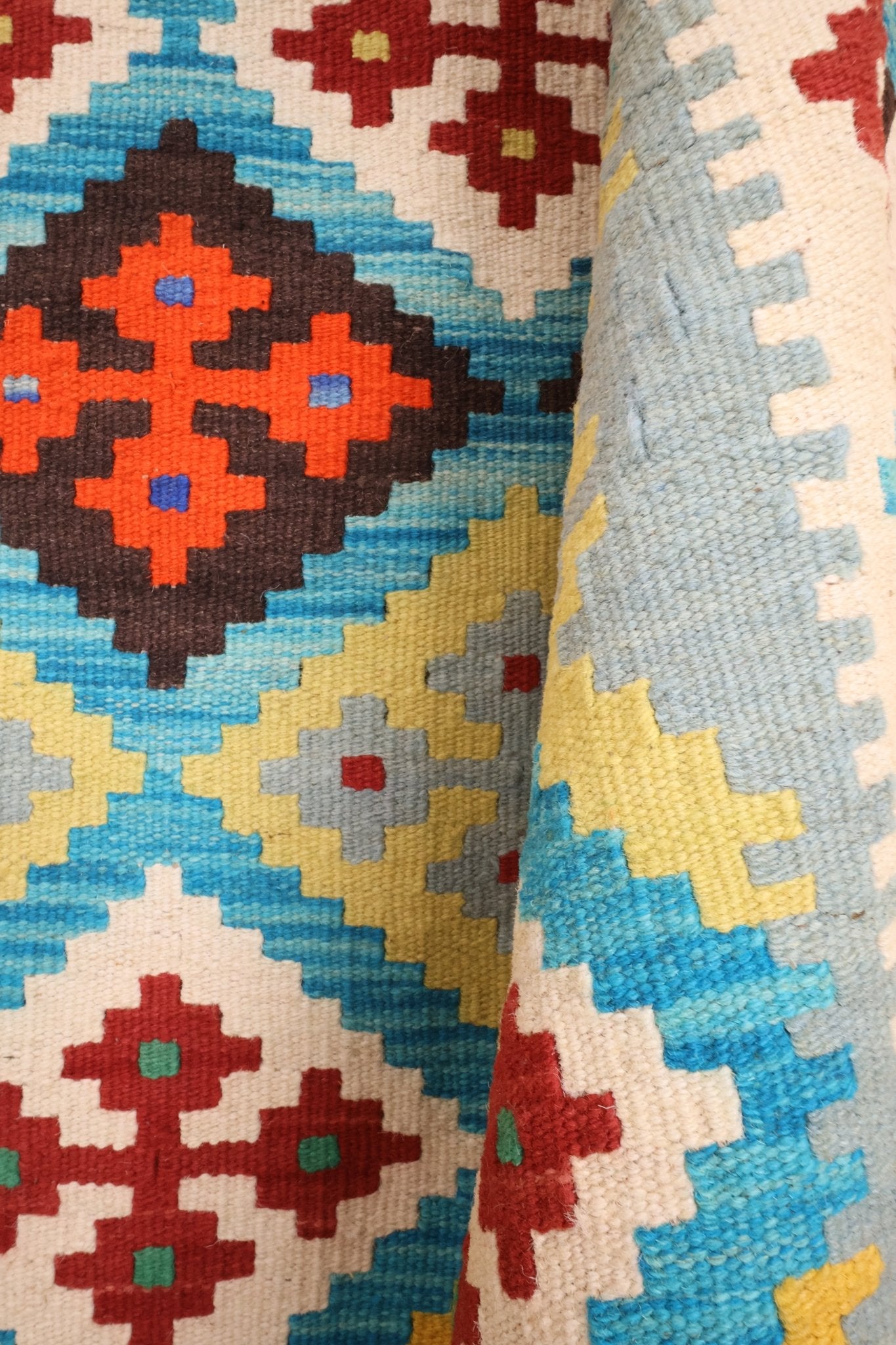 Tapis kilim fait main - Afghan- 180x125 cm - Laine - Baba Rug