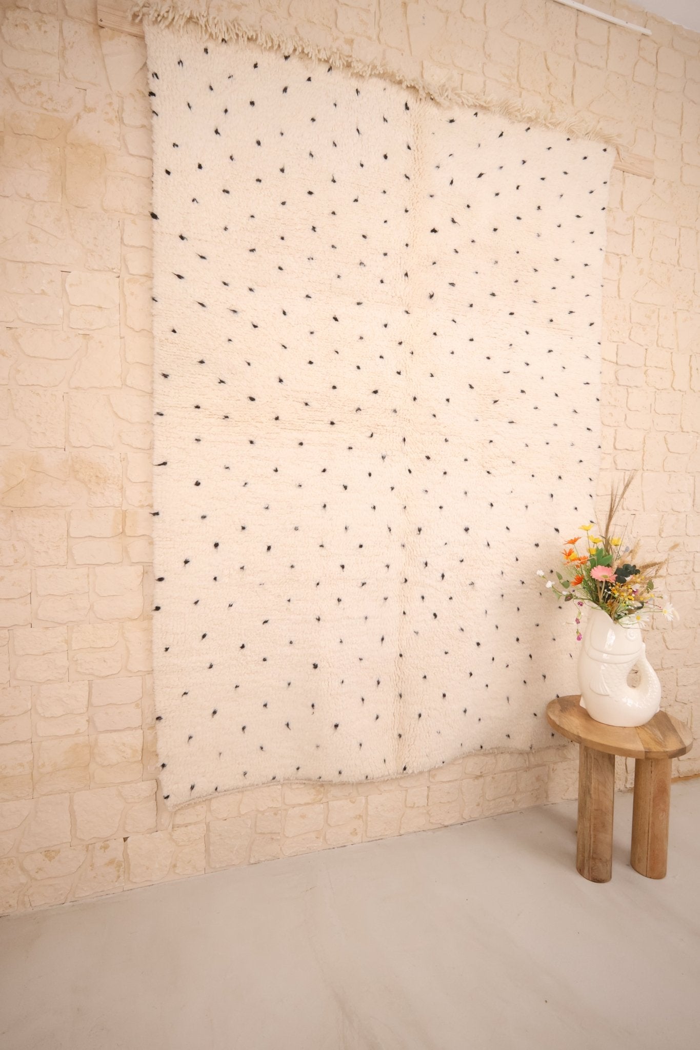 Tapis Béni Ouarain Laine Nouée Main 230x162cm