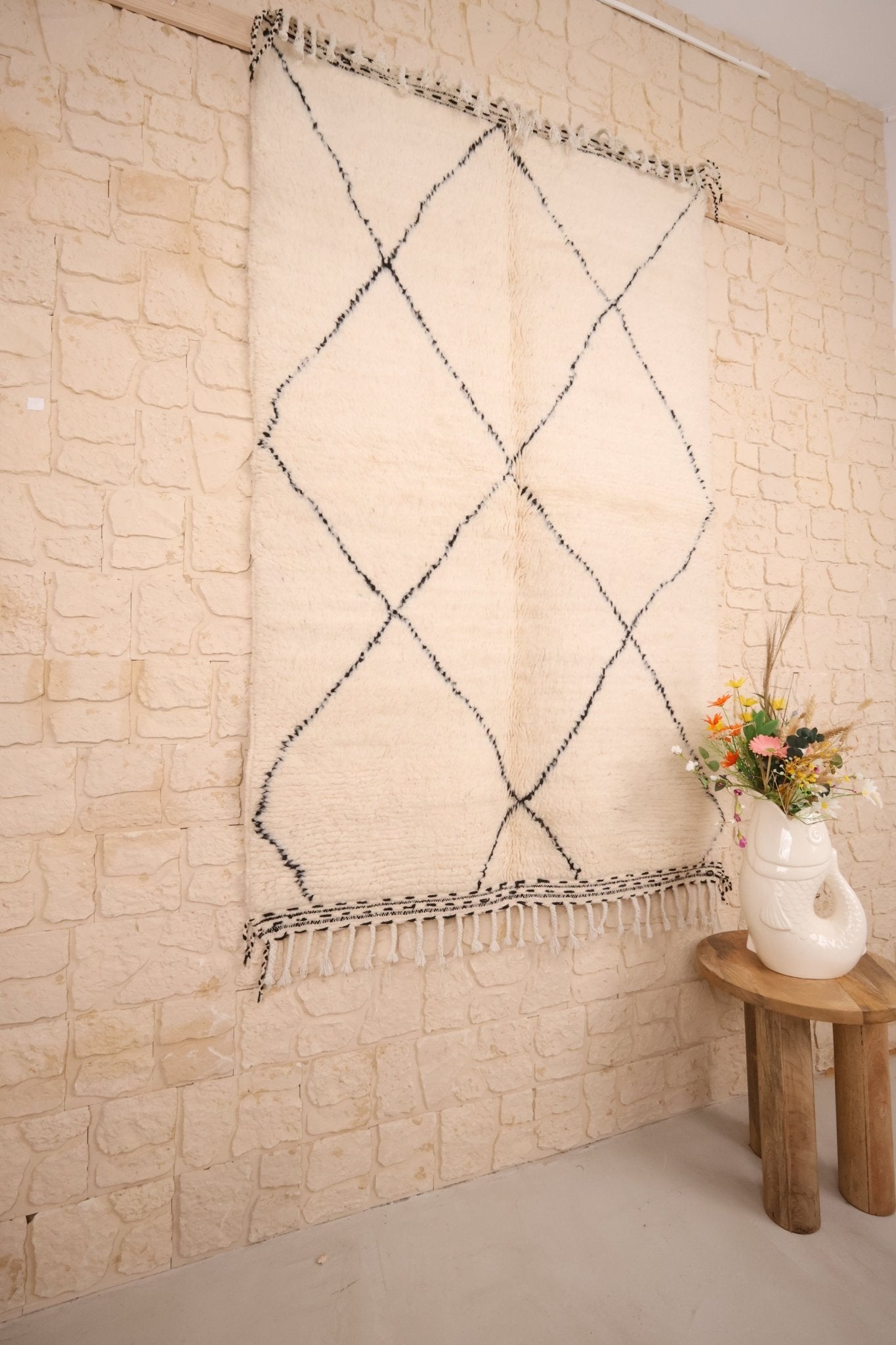 Tapis Béni Ouarain Fait Main 197x127 cm