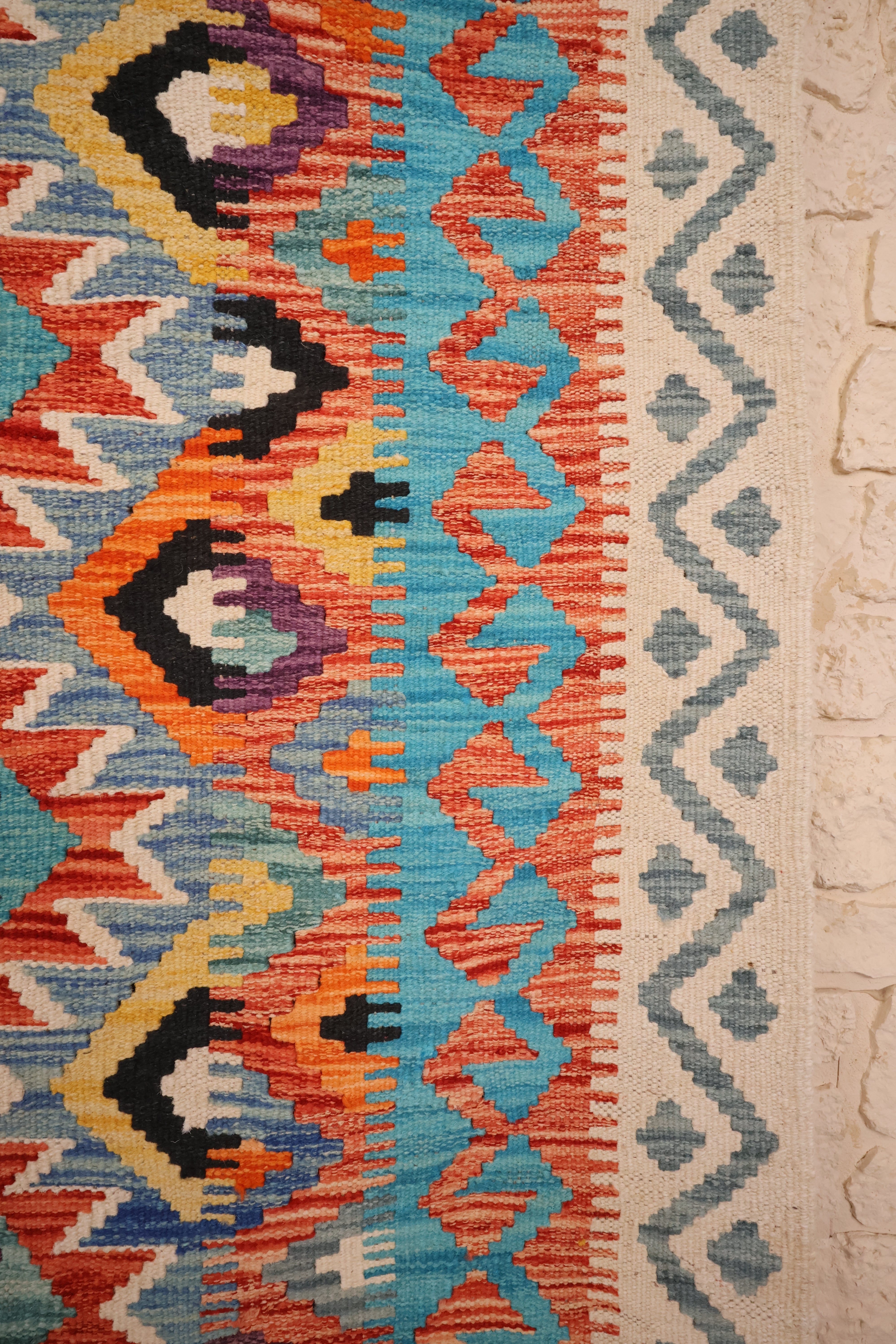 Tapis kilim fait main - Afghan - 179x128cm - Laine