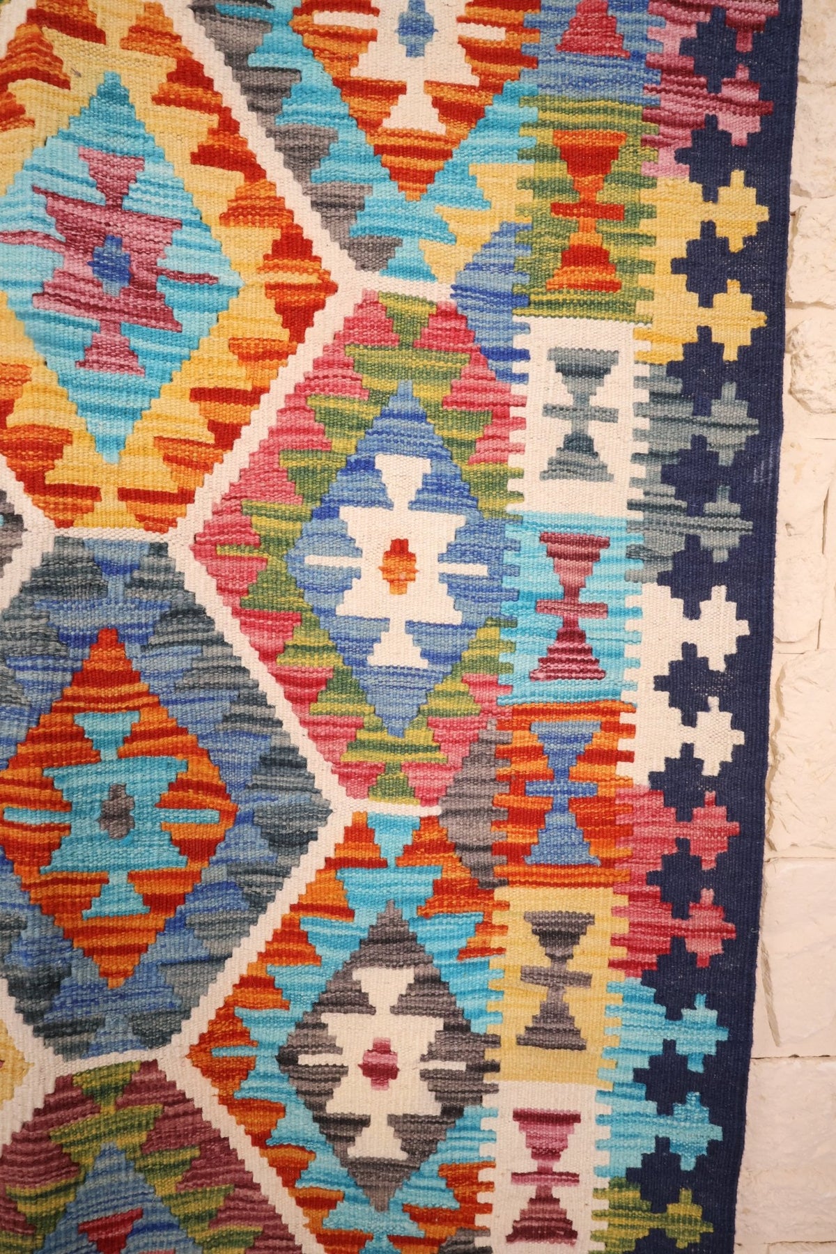 Tapis kilim fait main - Afghan - 240x176cm - Laine - Baba Rug