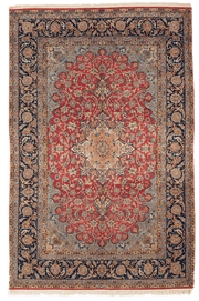 Tapis Ispahan persan fait main en laine – vue de face, 230 × 160 cm – Baba Rug, Paris