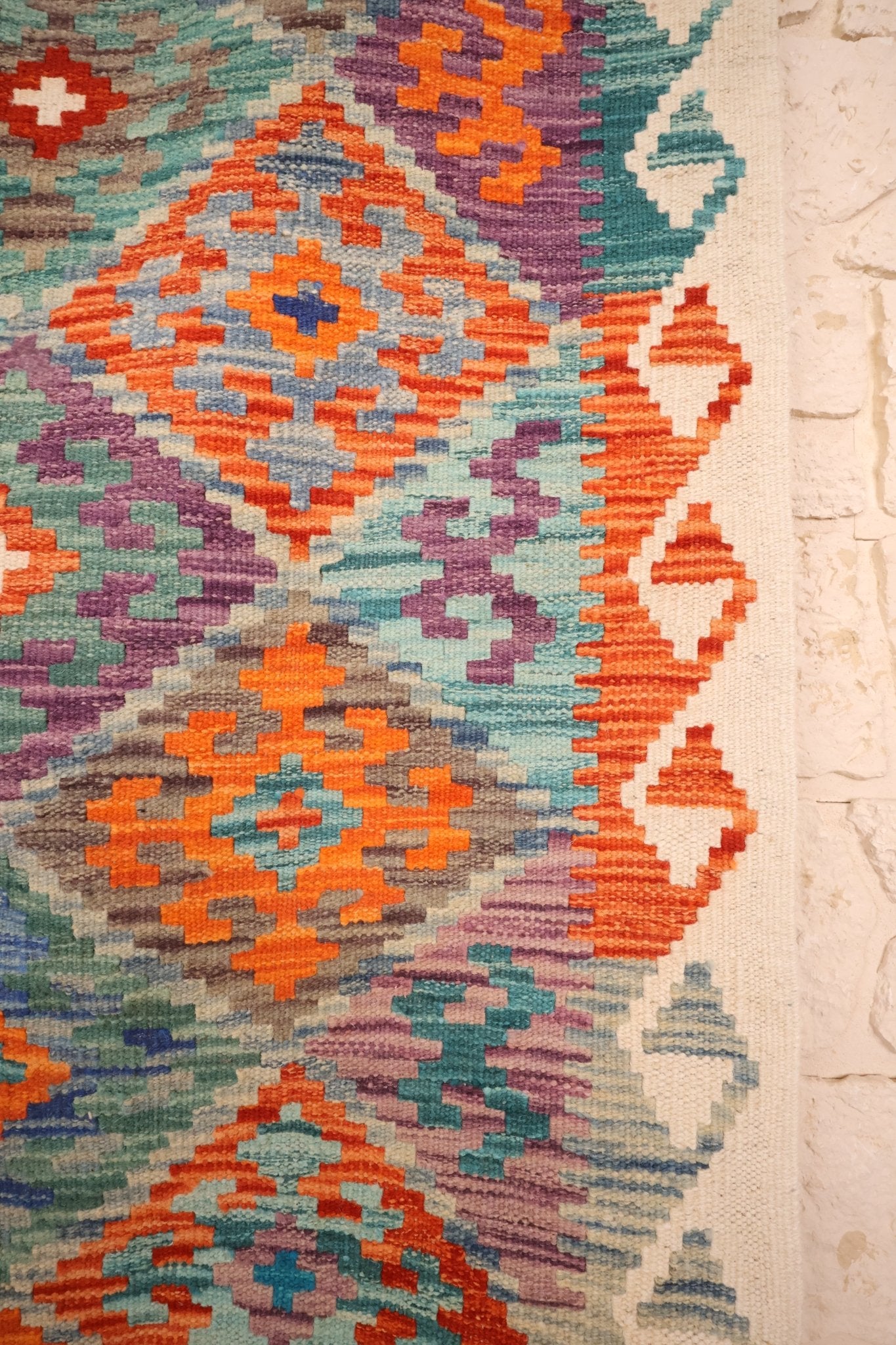 Tapis Kilim Fait Main - Afghan 177x113cm - En Laine - Baba Rug