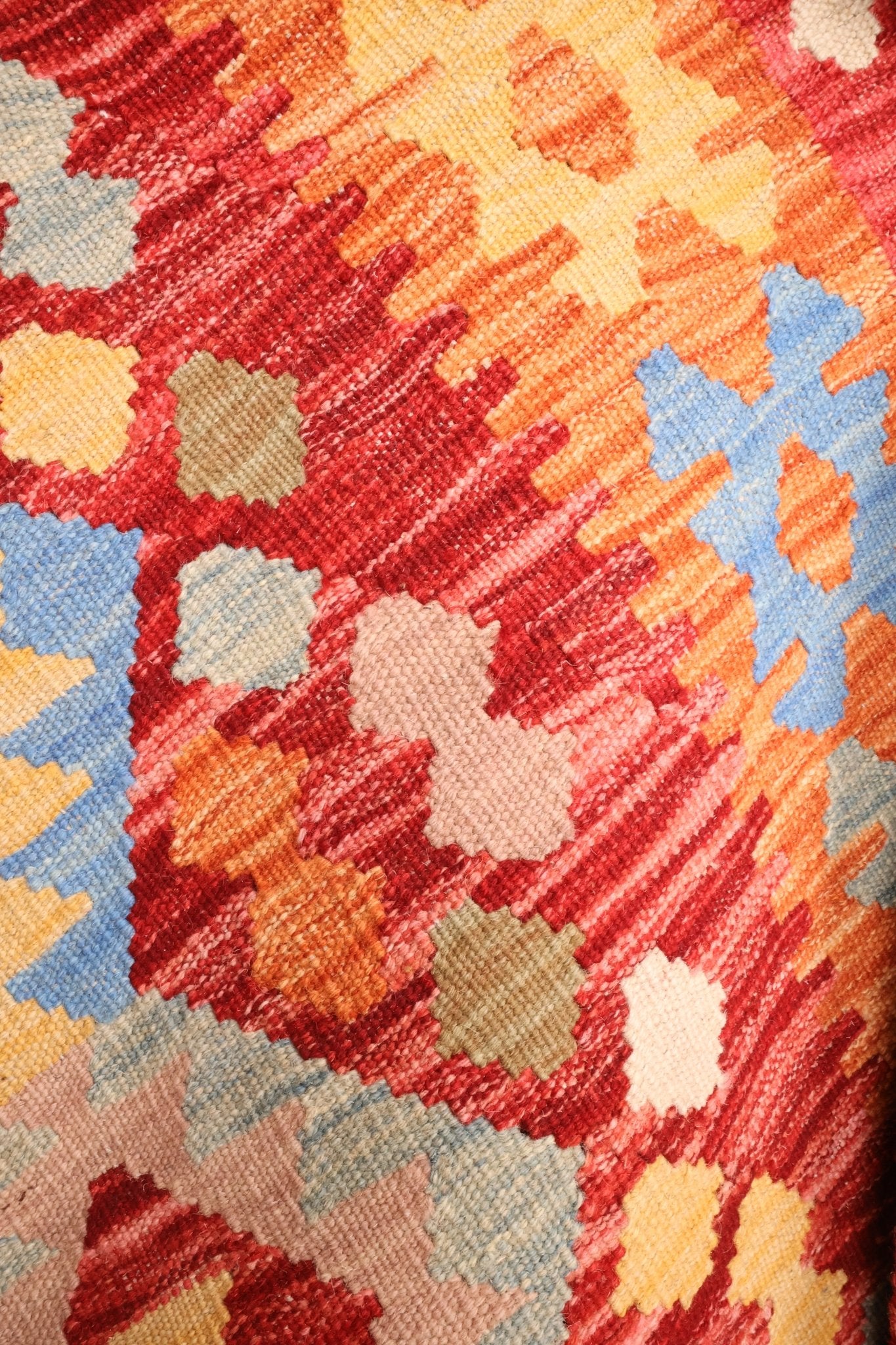 Kilim Afghan 295x202 cm Fait Main Laine - Baba Rug