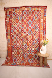 Kilim Afghan 295x202 cm Fait Main Laine - Baba Rug