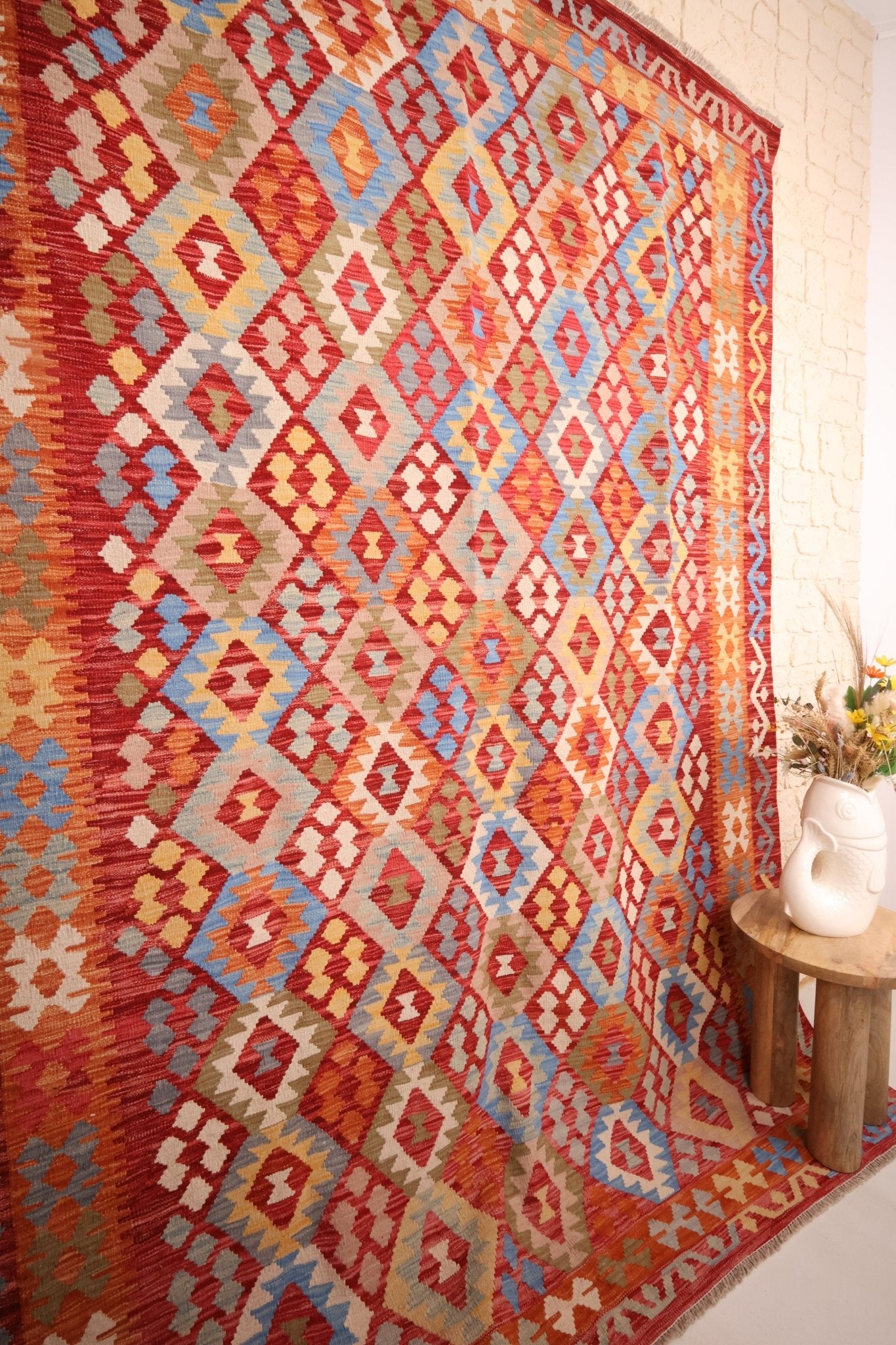Kilim Afghan 295x202 cm Fait Main Laine - Baba Rug