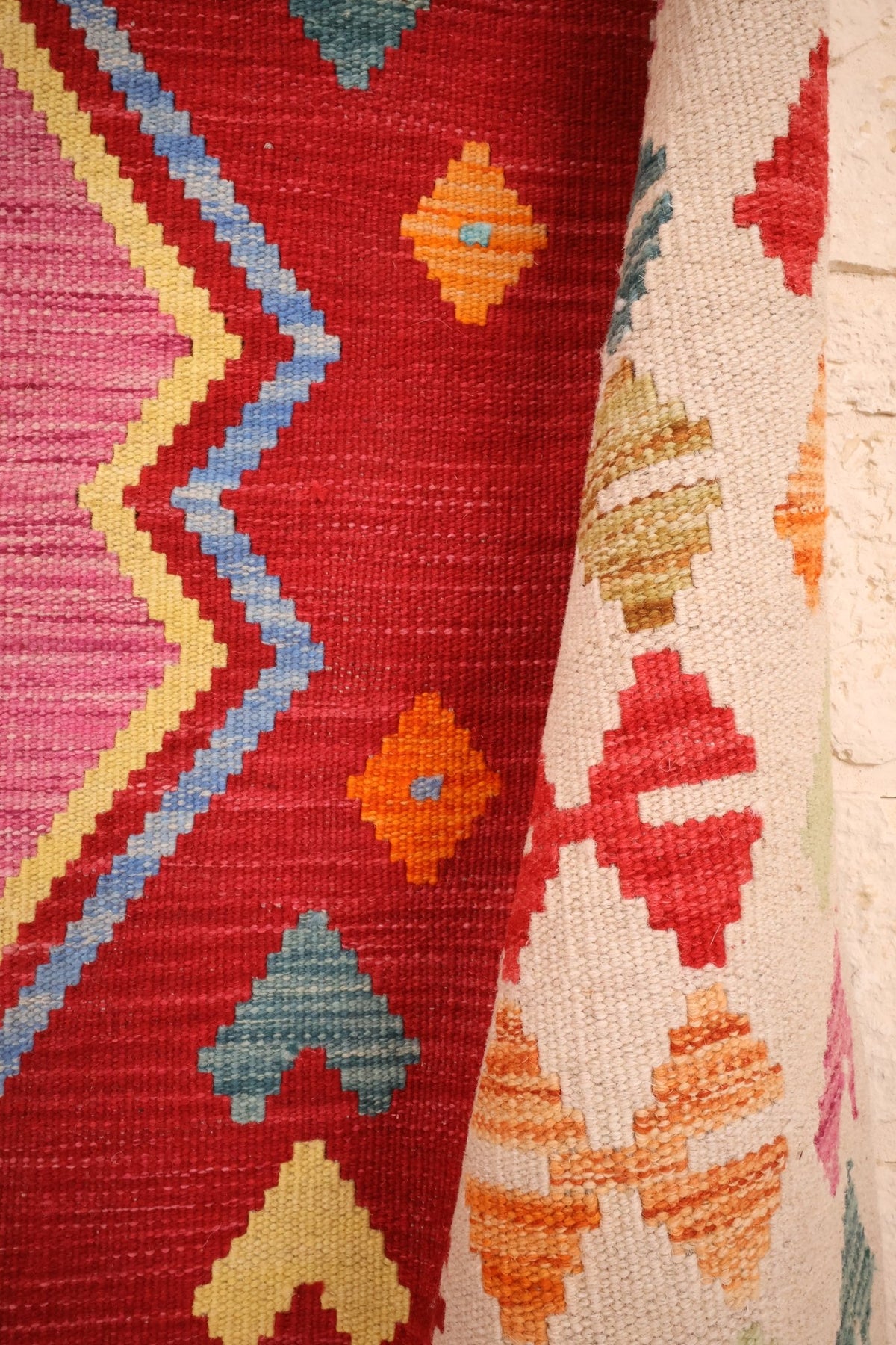 Tapis kilim fait main - Afghan - 188x151 - Laine - Baba Rug