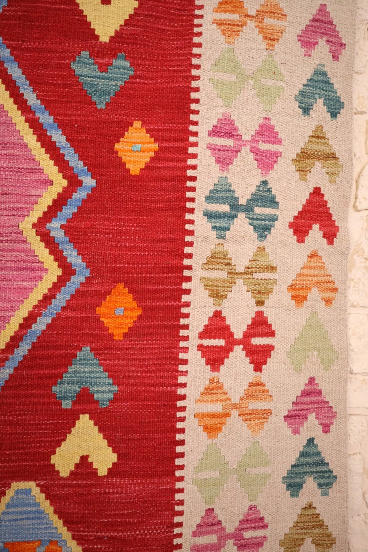 Tapis kilim fait main - Afghan - 188x151 - Laine - Baba Rug