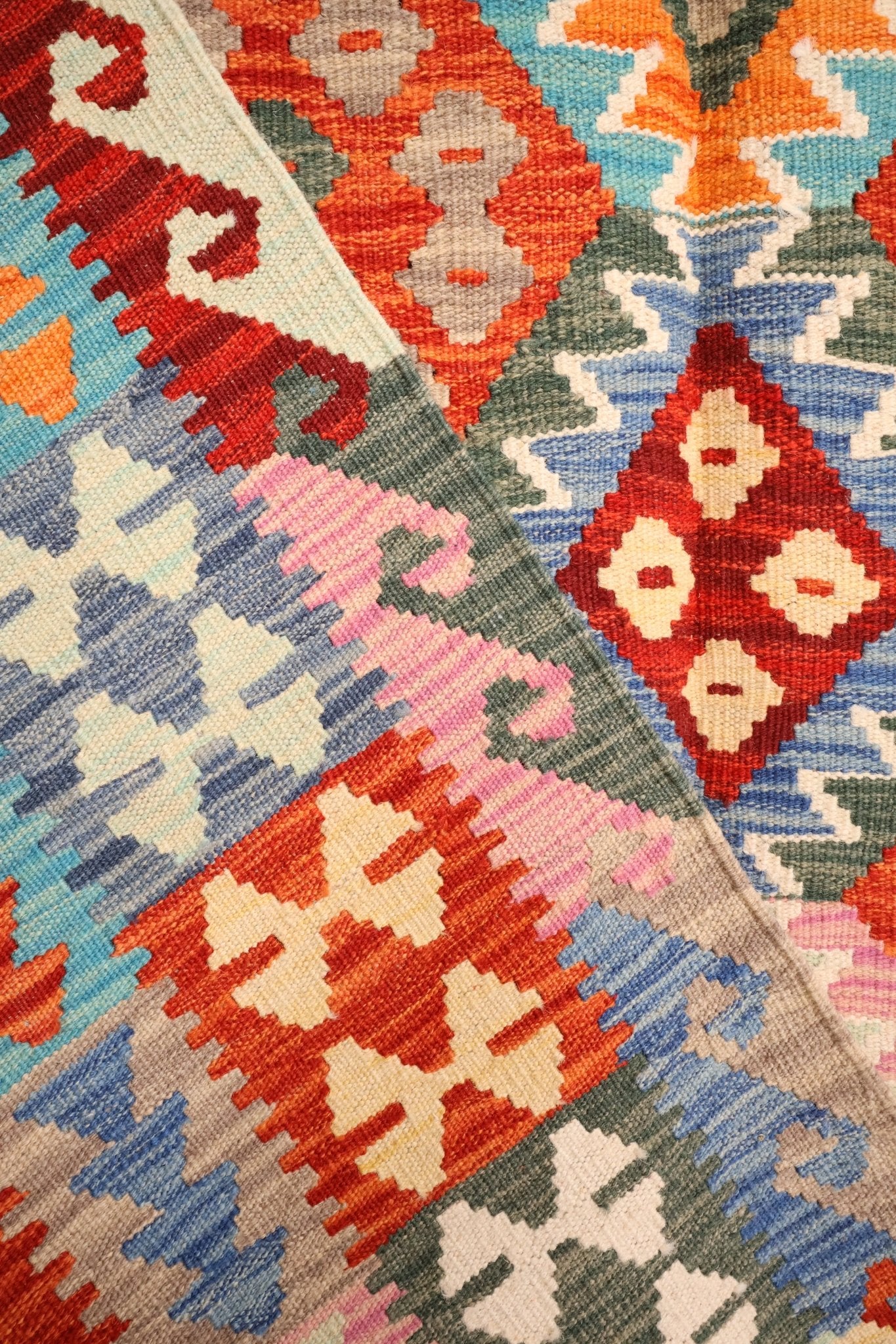 Kilim Afghan 291x193cm Fait Main Laine - Baba Rug