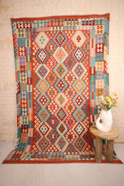 Kilim Afghan 291x193cm Fait Main Laine - Baba Rug