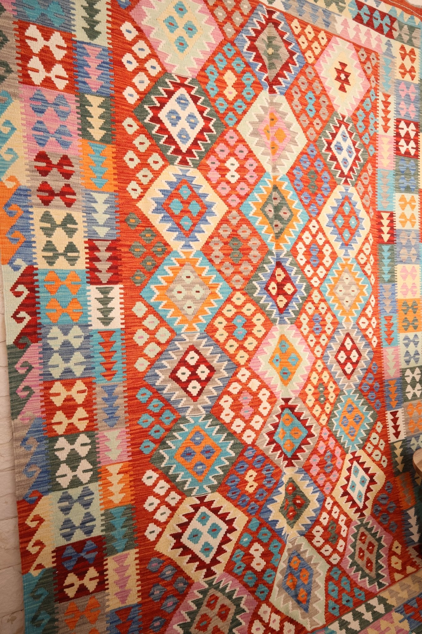 Kilim Afghan 291x193cm Fait Main Laine - Baba Rug