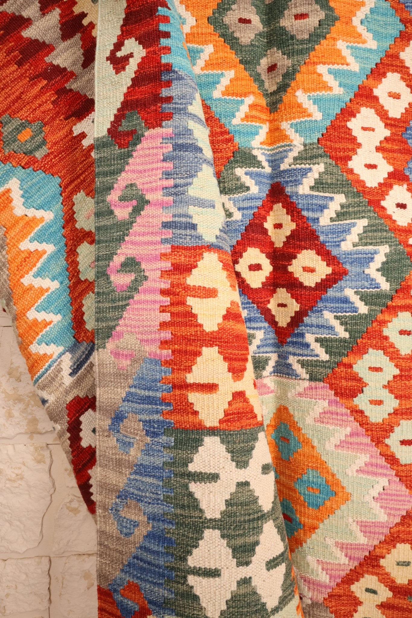 Kilim Afghan 291x193cm Fait Main Laine - Baba Rug