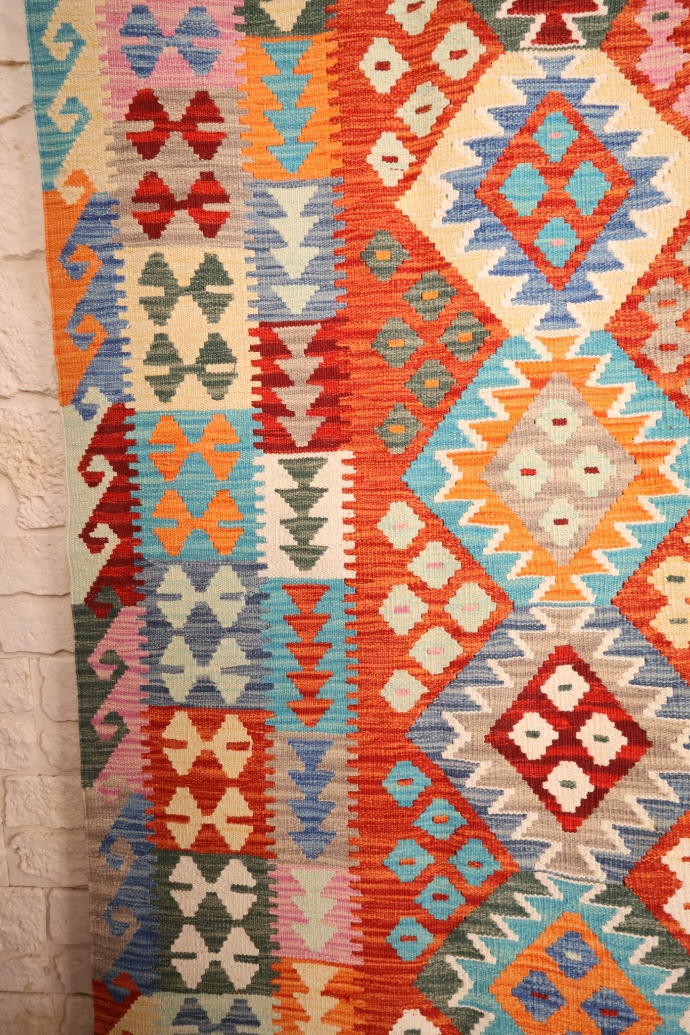 Kilim Afghan 291x193cm Fait Main Laine - Baba Rug