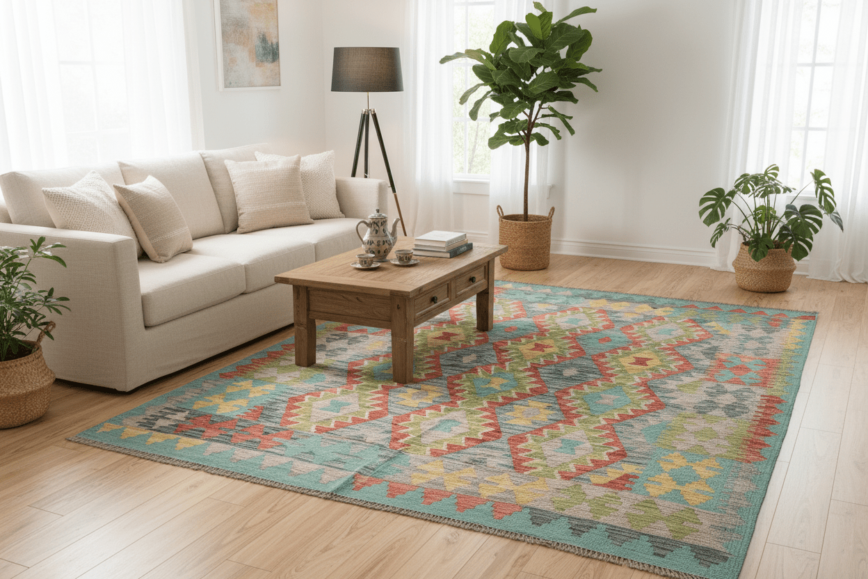 Kilim Afghan 202x157-ambiance