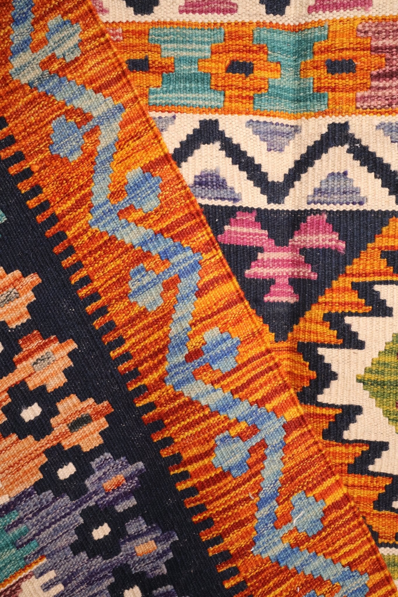 Kilim Afghan 300x206cm Fait Main Laine - Baba Rug