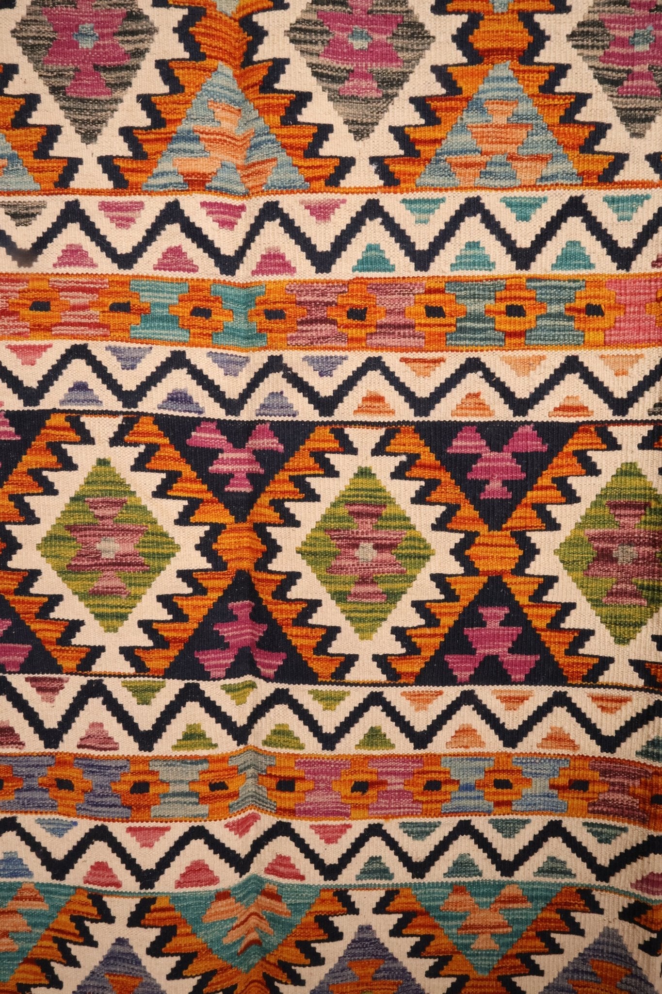 Kilim Afghan 300x206cm Fait Main Laine - Baba Rug