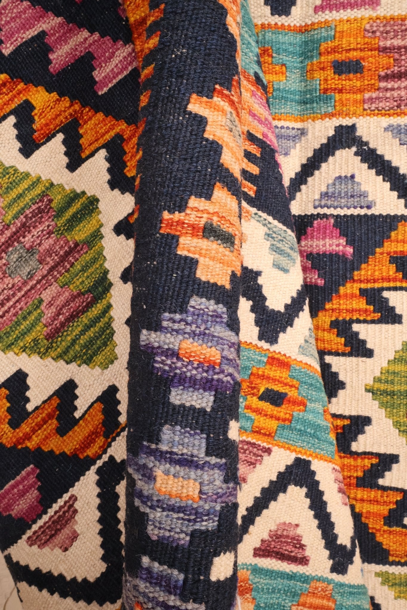 Kilim Afghan 300x206cm Fait Main Laine - Baba Rug