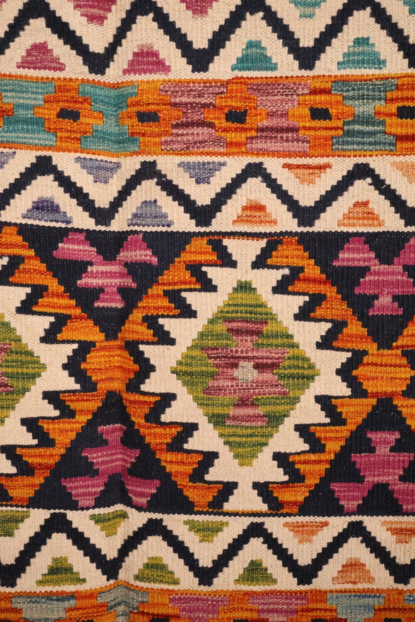 Kilim Afghan 300x206cm Fait Main Laine - Baba Rug