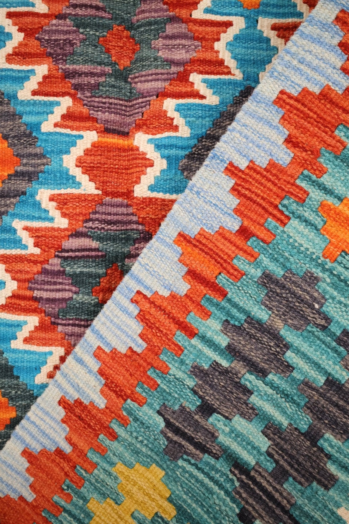 Tapis kilim fait main - Afghan- 171x121 cm - Laine - Baba Rug