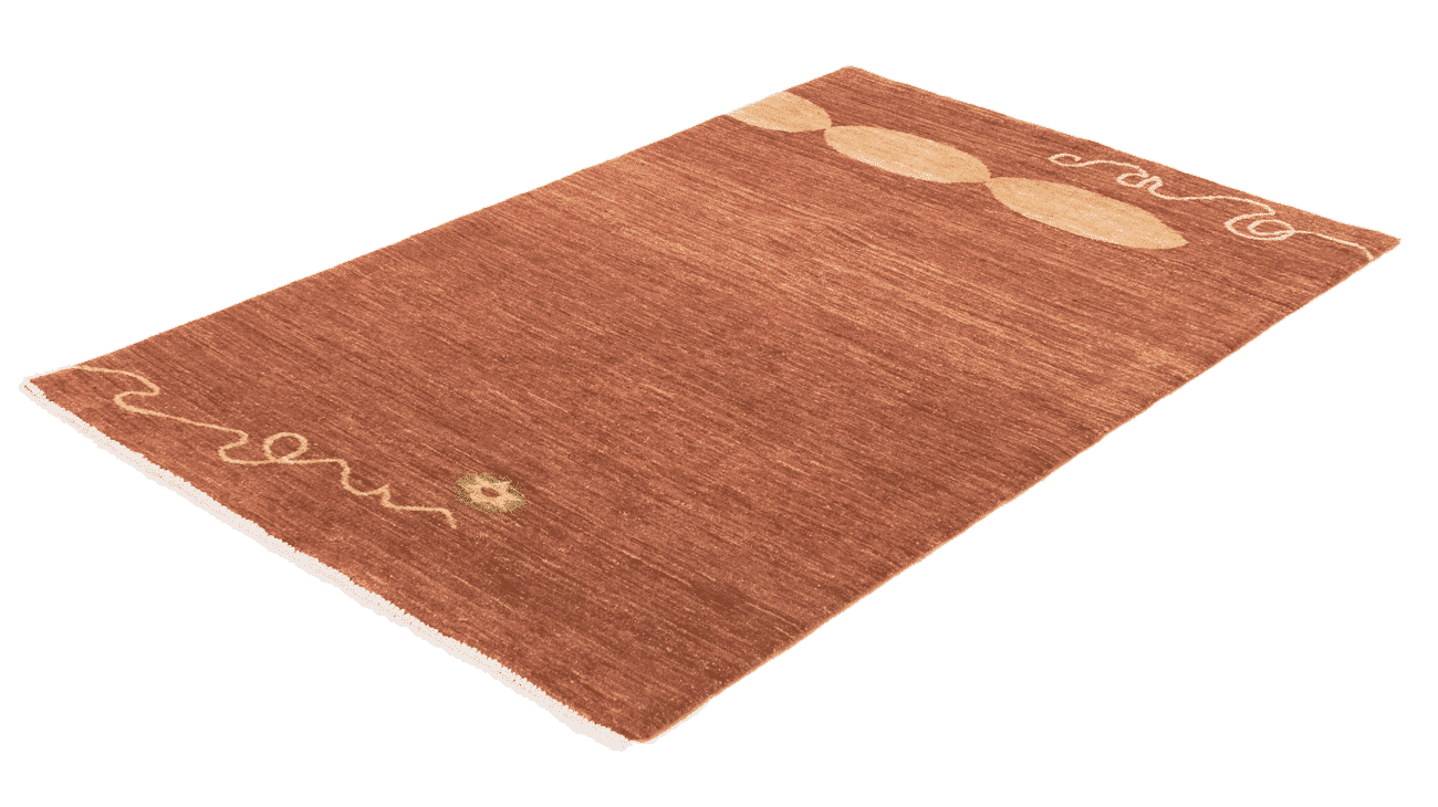 Tapis Modcar Pakistan fait main en laine – vue de face, 175 × 117 cm – Baba Rug, Paris
