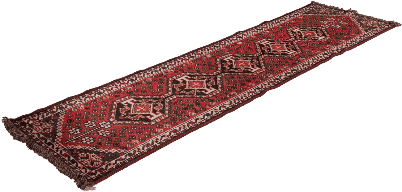 Tapis Shiraz Rouge 290x75 - Baba Rug