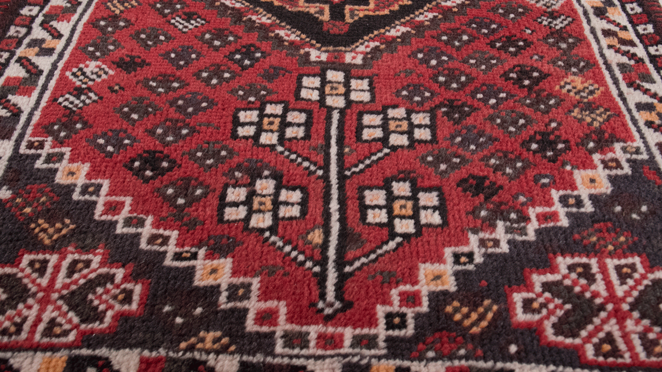 Tapis Shiraz Rouge 290x75 - Baba Rug