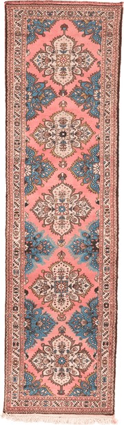 Tapis Roudbar fait main en laine – vue de face, 290 × 80 cm – Baba Rug, Paris
