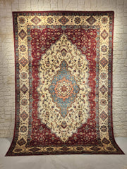 Tapis Ziegler fait main en laine – vue de face, 316 × 207 cm – Baba Rug, Paris