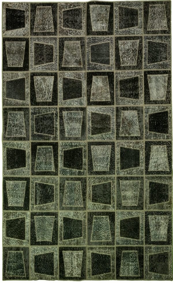 Tapis patchwork turc 240x170 cm fait main en laine vierge – Décoration intérieure authentique Baba Rug