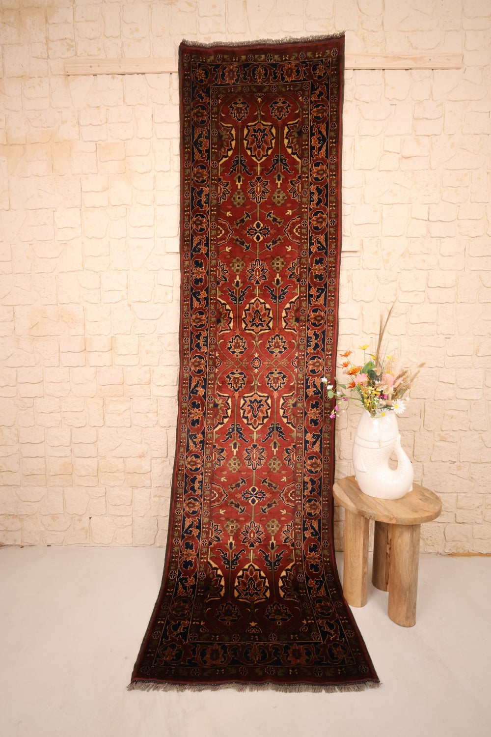 Tapis Afghan 310x81cm de couloir