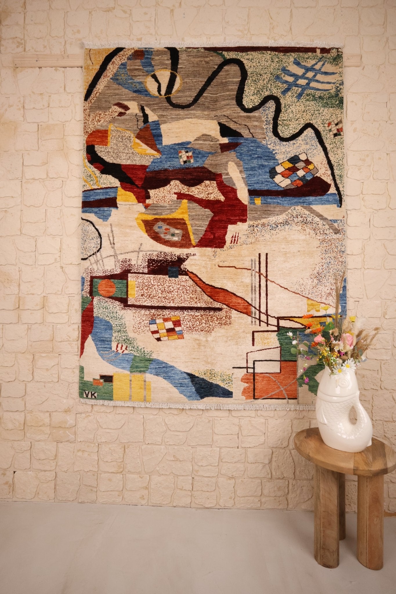 Tapis Afghan Aryana 202x152 cm Fait Main Laine