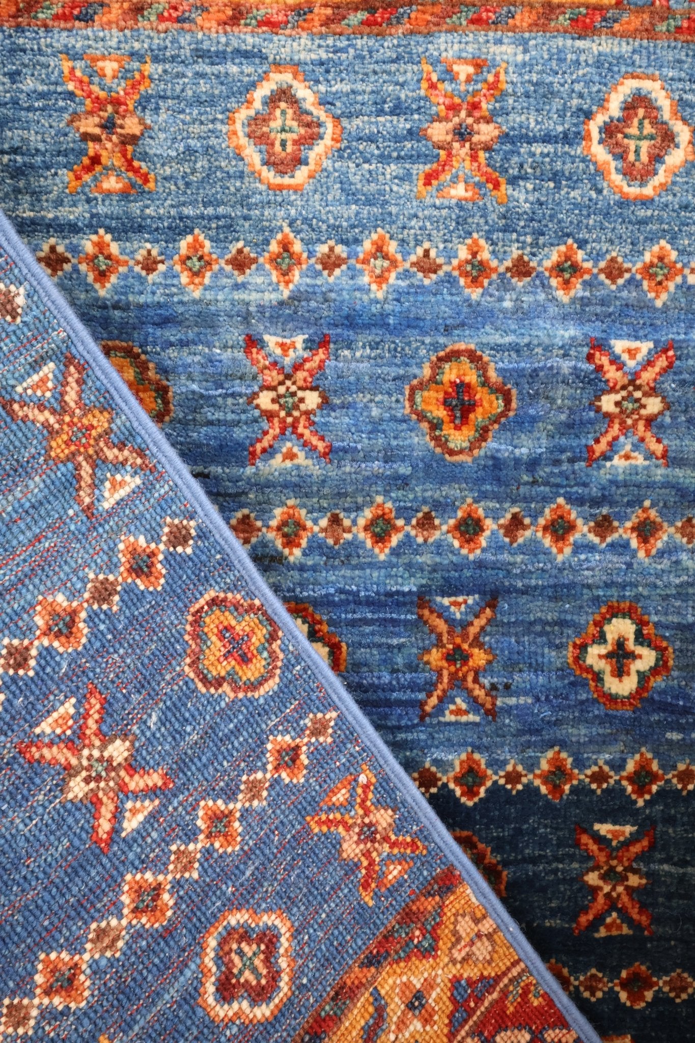 Tapis Afghan Aryana 127x82 cm Fait Main Laine