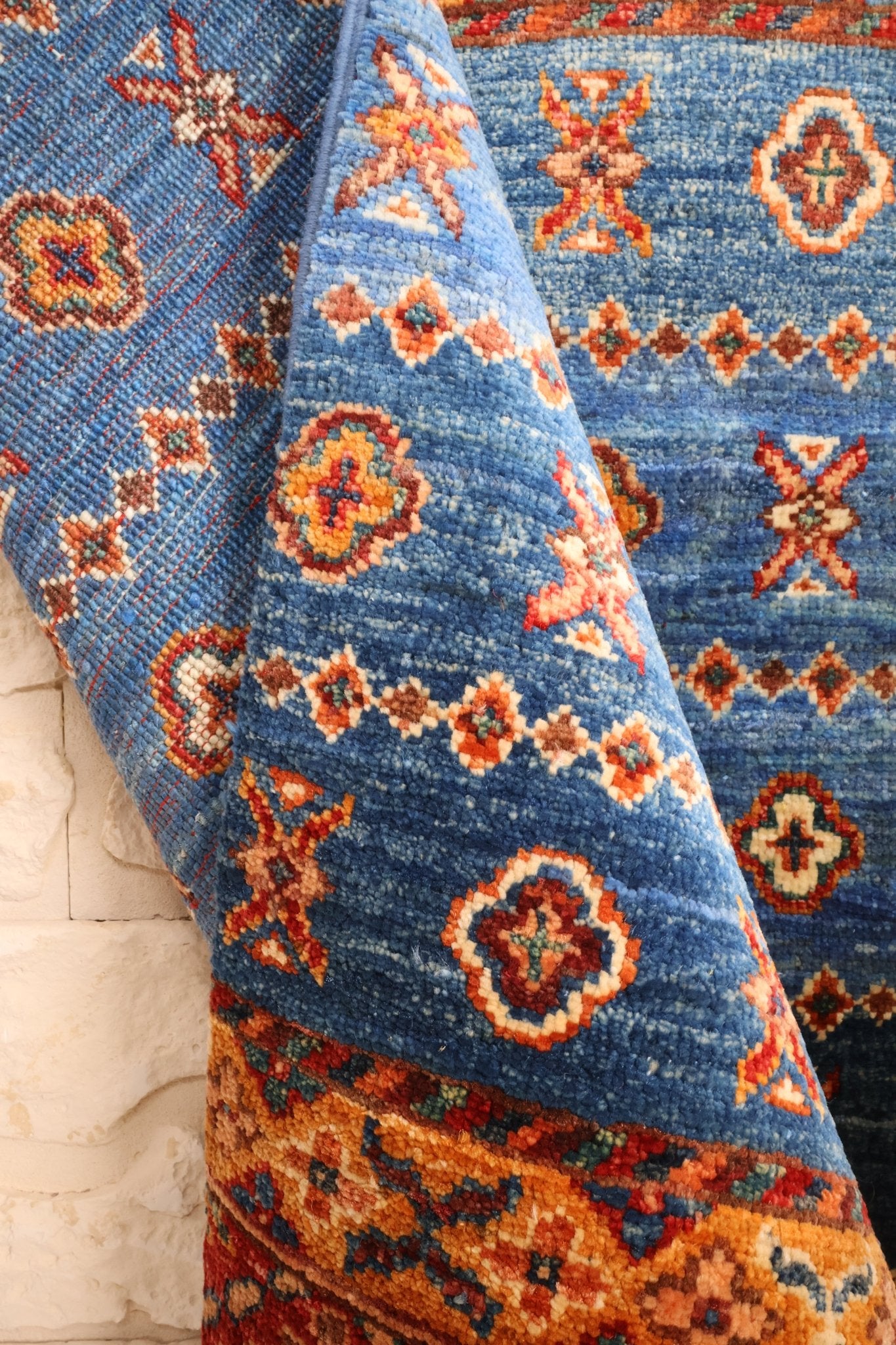 Tapis Afghan Aryana 127x82 cm Fait Main Laine