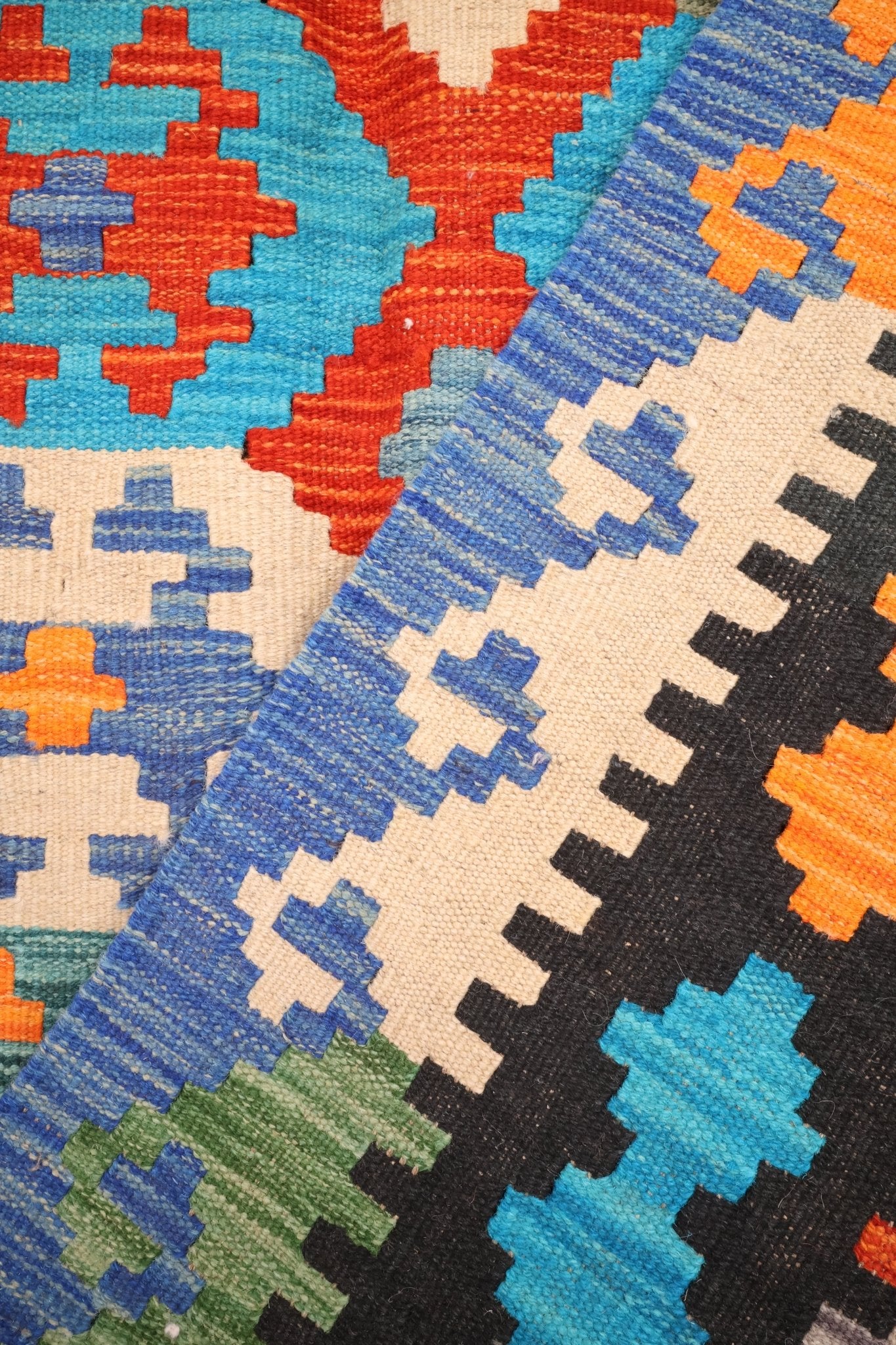 Tapis kilim fait main - Afghan - 183x123cm - Laine - Baba Rug