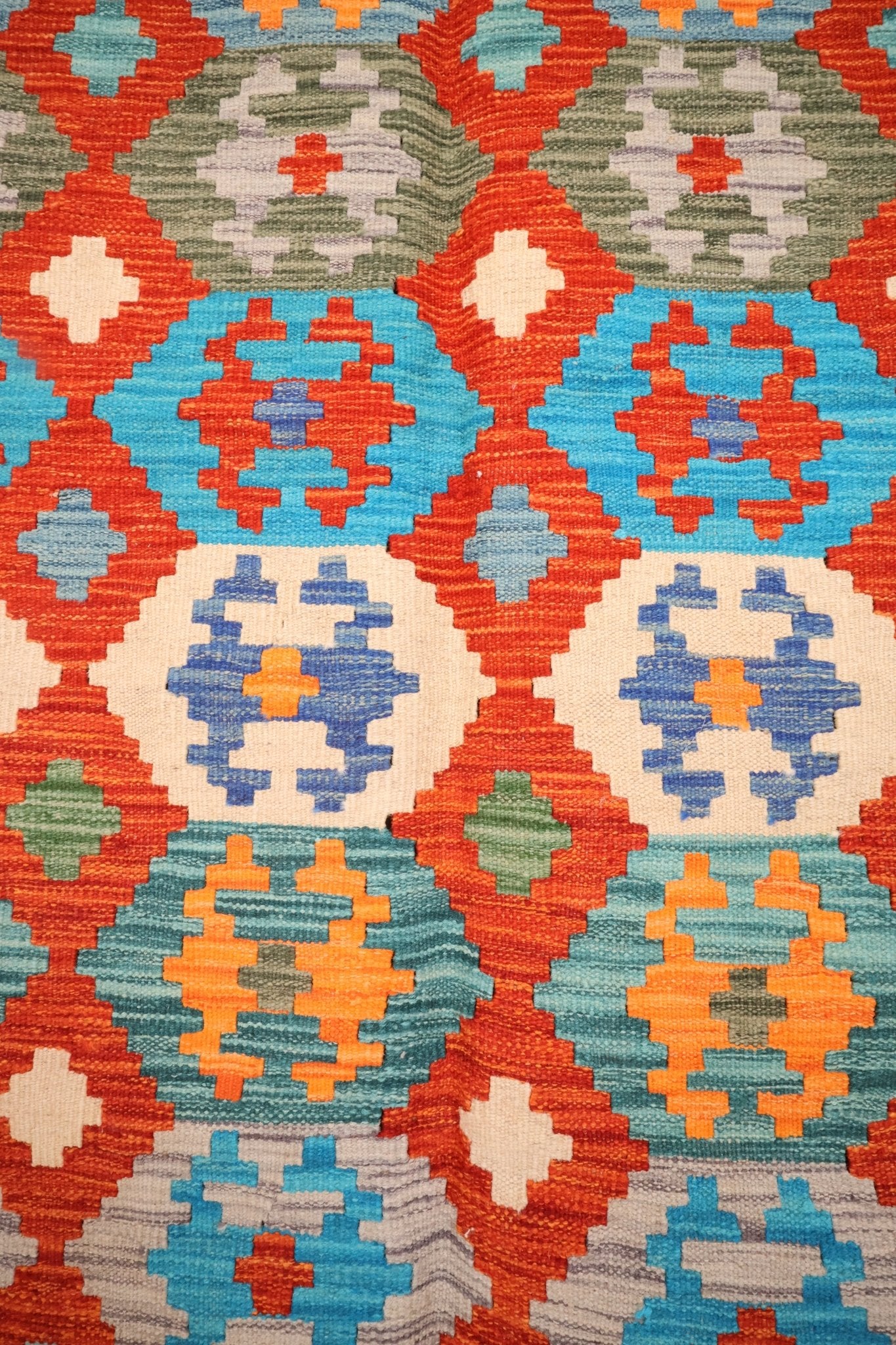 Tapis kilim fait main - Afghan - 183x123cm - Laine - Baba Rug