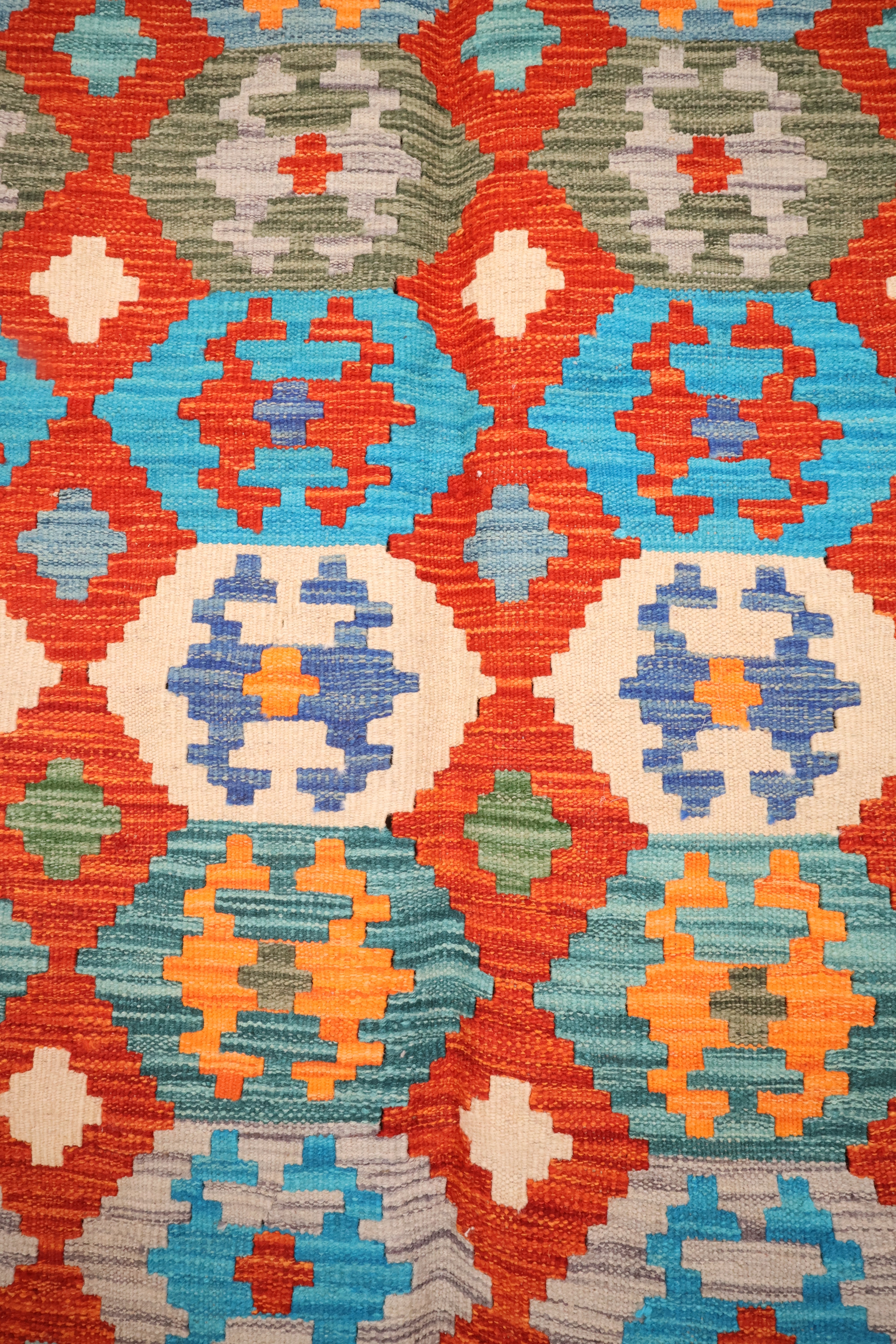 Tapis kilim fait main - Afghan - 183x123cm - Laine