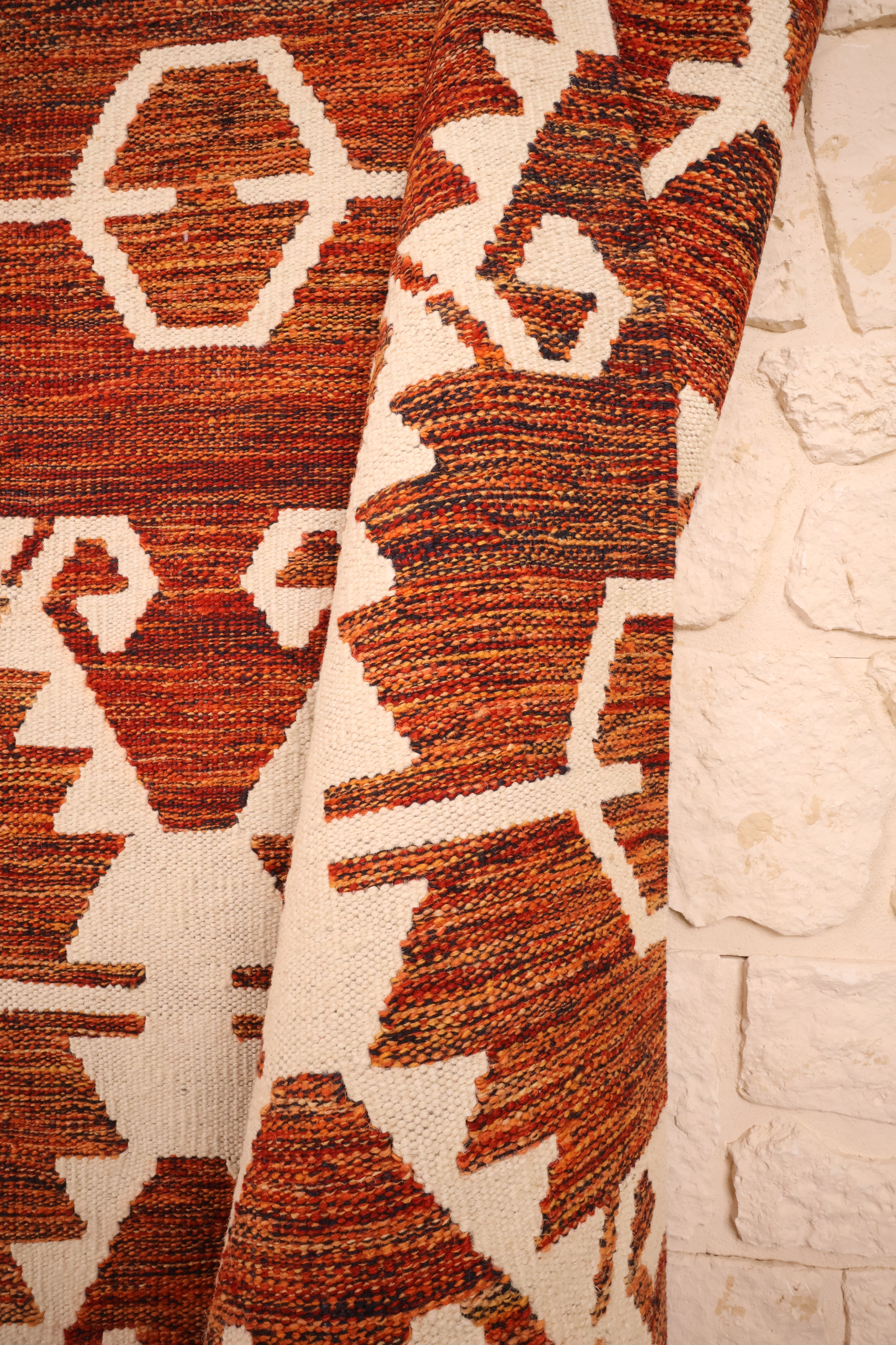Tapis Kilim fait main - Afghan - 245x173cm - Laine