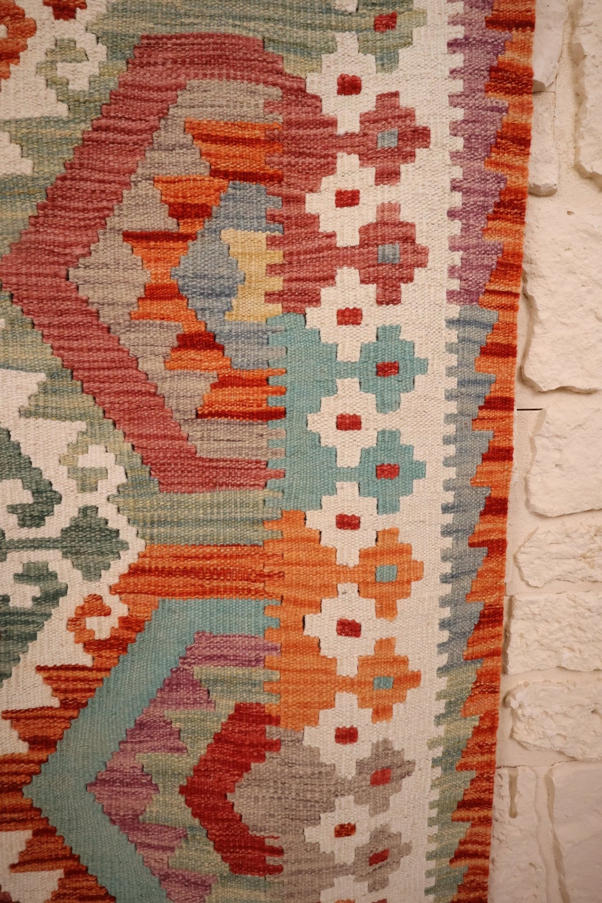 Tapis kilim fait main - Afghan - 156x104 - Laine - Baba Rug