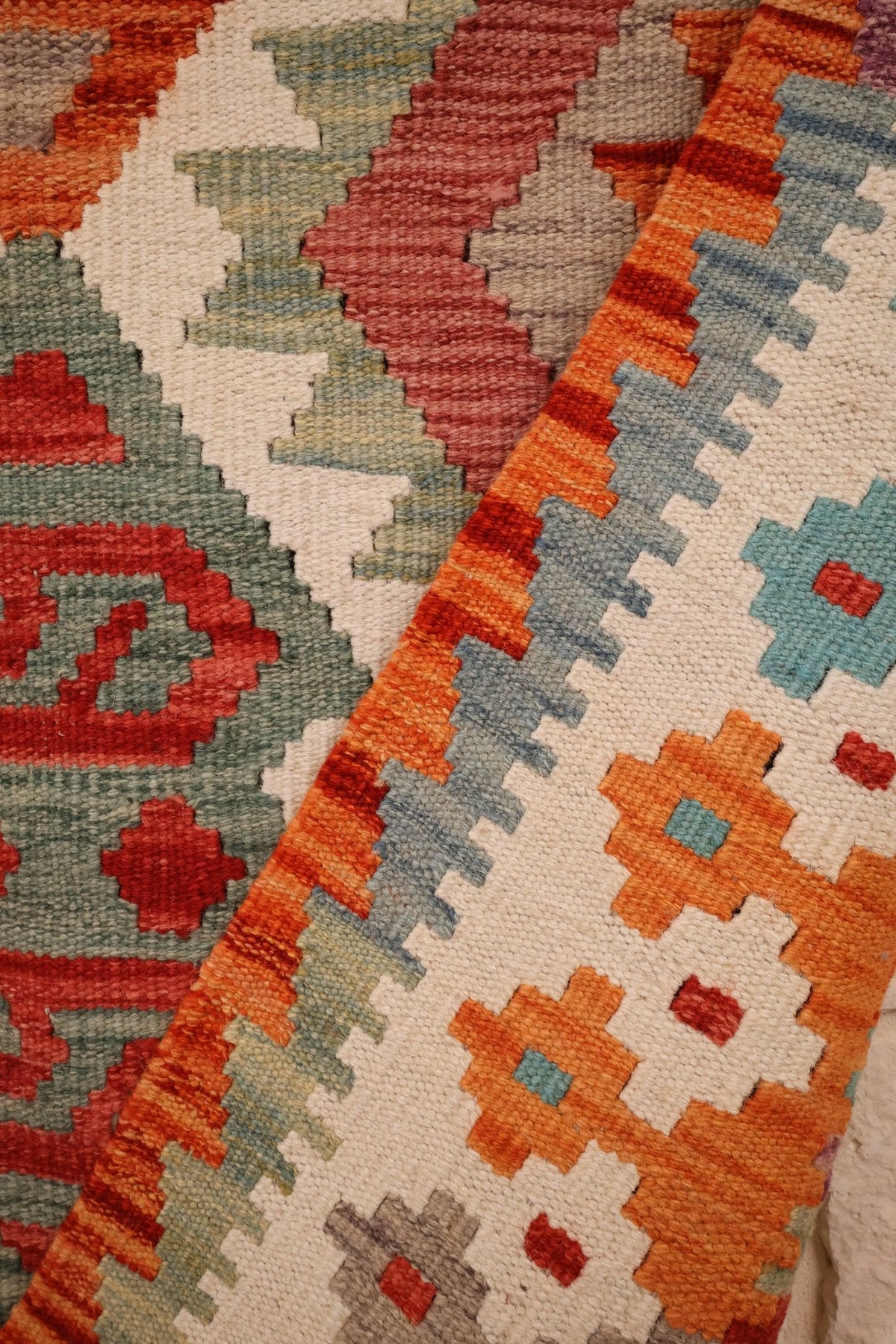 Tapis kilim fait main - Afghan - 156x104 - Laine - Baba Rug
